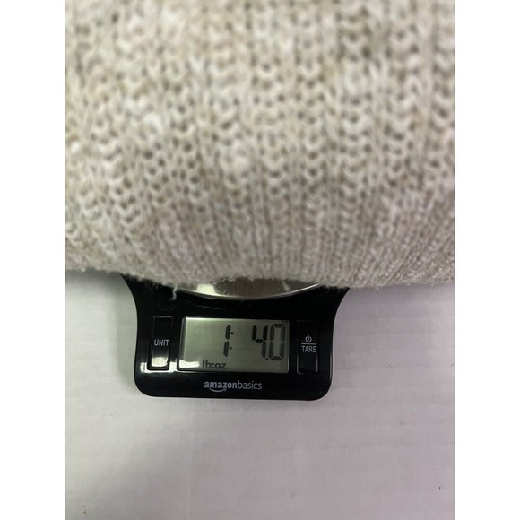 Vintage 70s LL Bean Mens Large Cotton Rayon Jute Knit V-Neck Sweater Tan USA - Picture 7 of 8